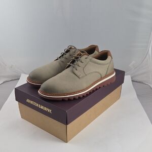 Johnston & Murphy Men's Gray Leather Derbys
